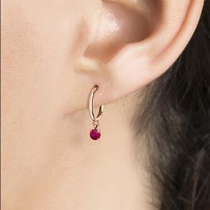 18K ROSE GOLD RUBY EARRINGS